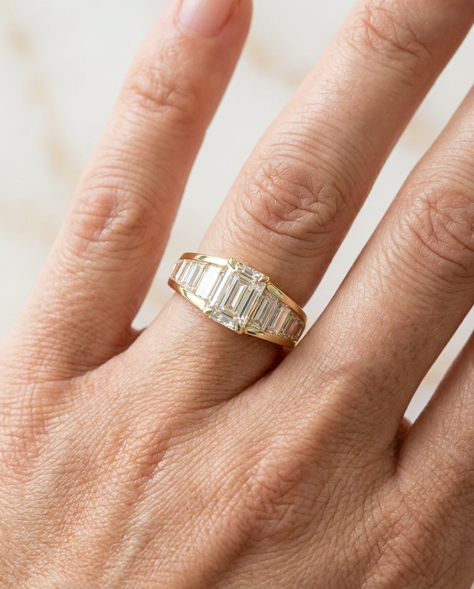 2.97 ct Diamond Ring — 14k Yellow Gold