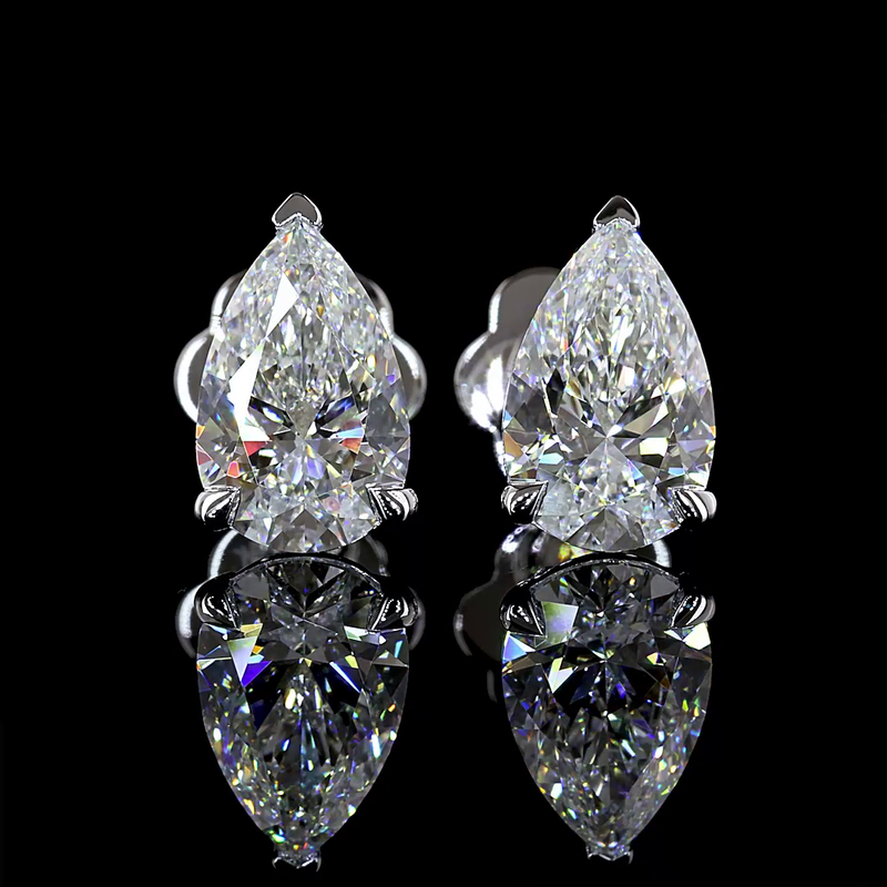 2.42 ct Diamond Earrings — 14k White Gold