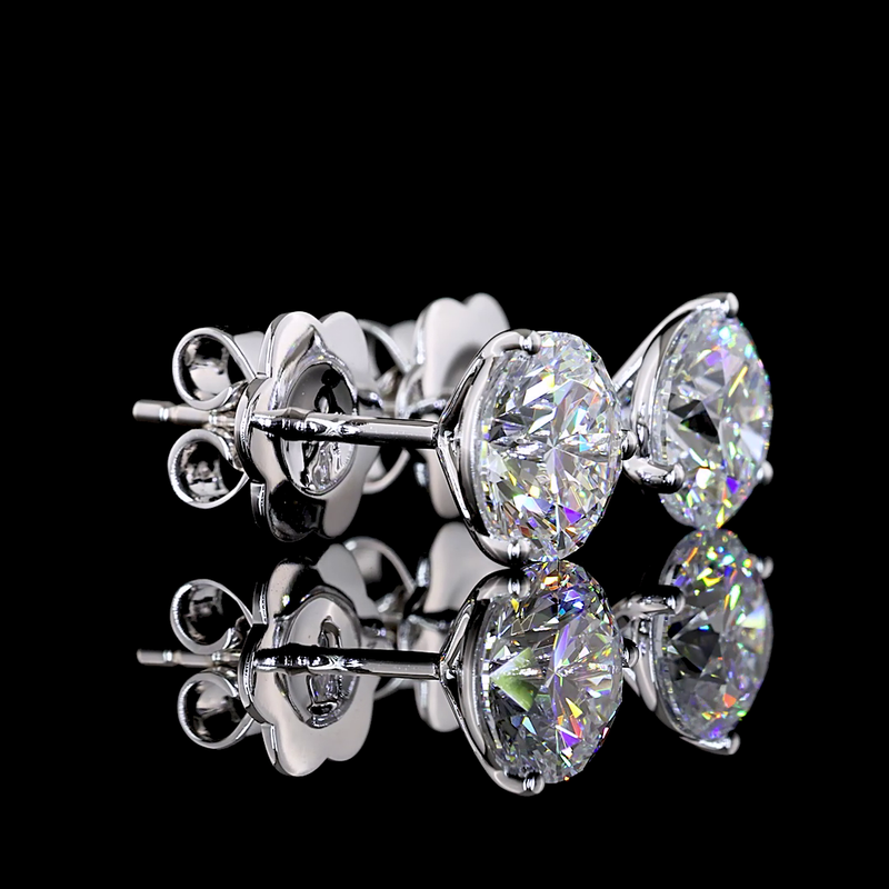 2.04 ct Diamond Earrings — 14k White Gold