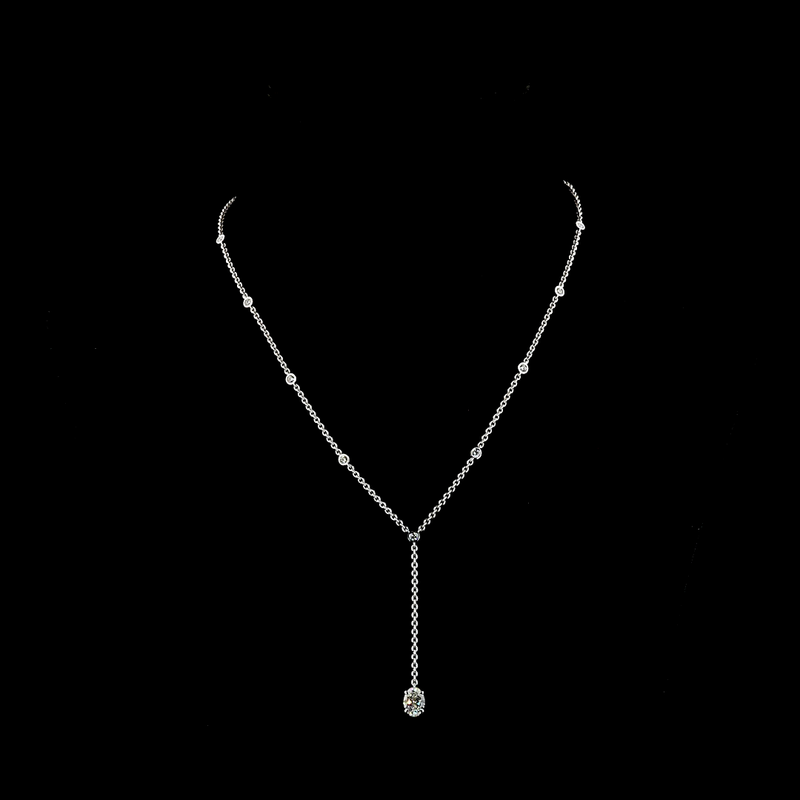 1.52 ct Diamond Necklace — 14k White Gold