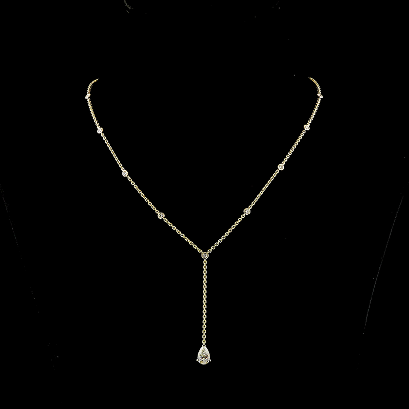 1.46 ct Diamond Necklace — 14k Yellow Gold