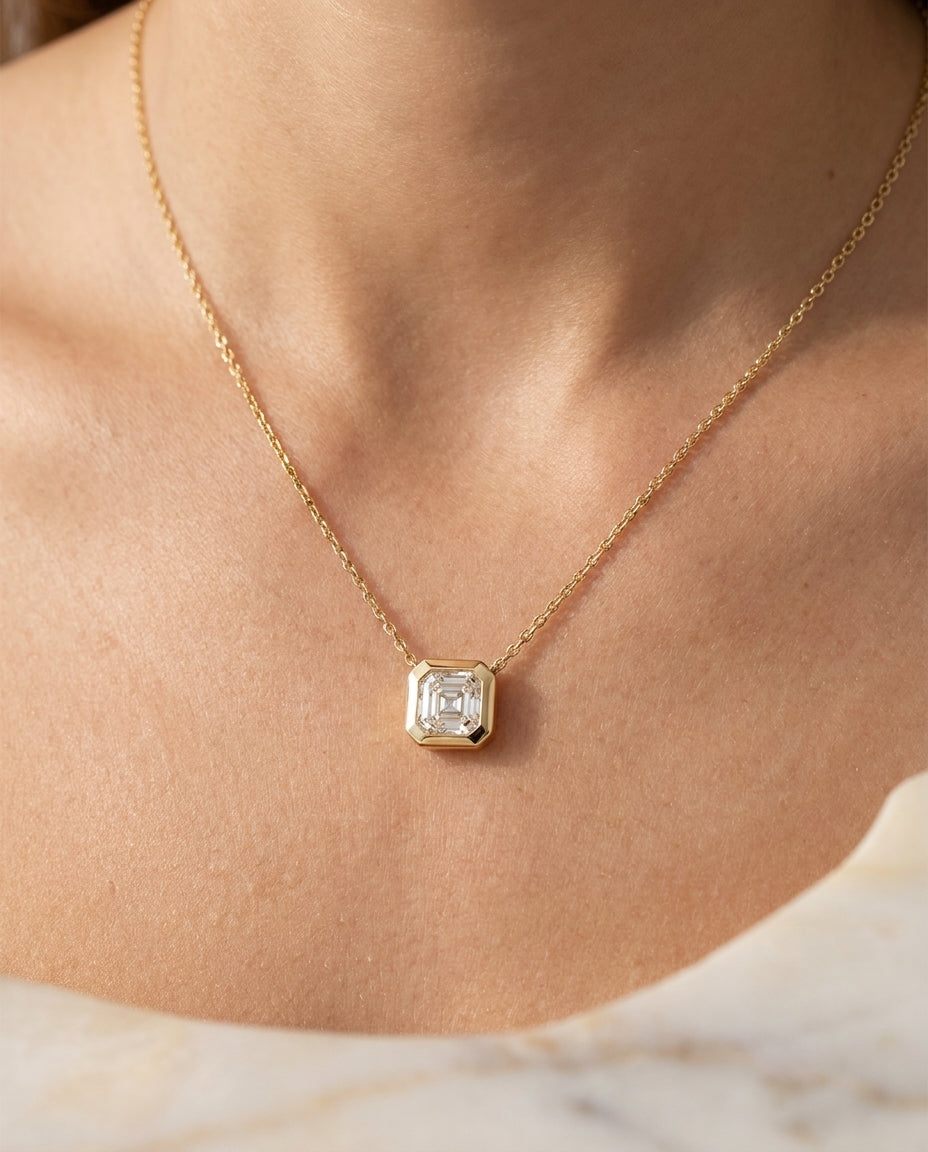 1 ct Diamond Pendant — 14k Yellow Gold