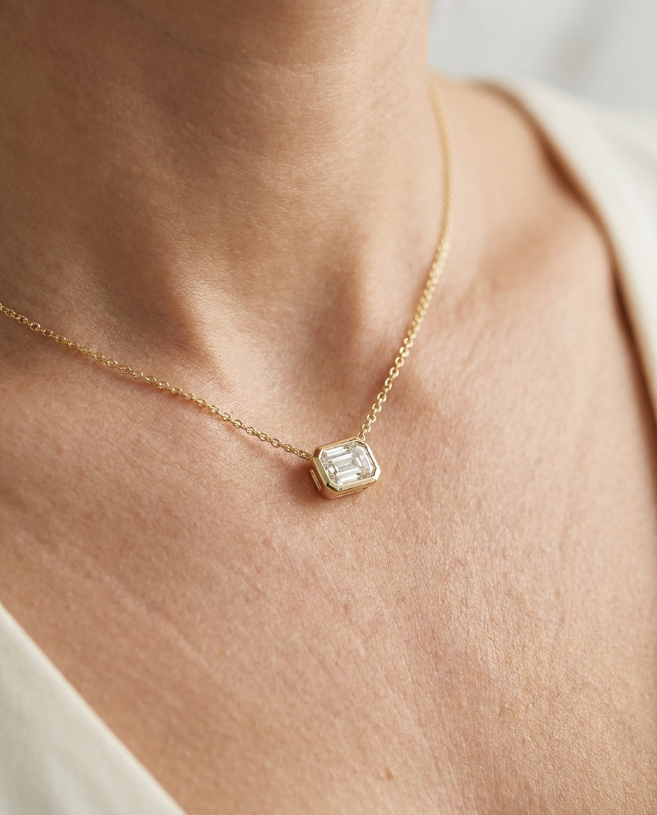 1.76 ct Diamond Pendant — 14k Yellow Gold