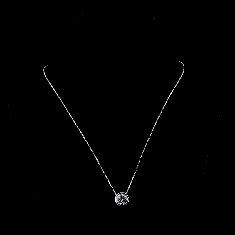 4.02 ct Diamond Pendant — 14k White Gold