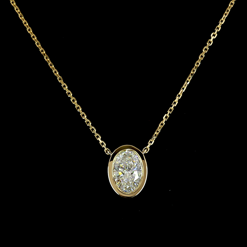 1.04 ct Diamond Pendant — 14k Yellow Gold