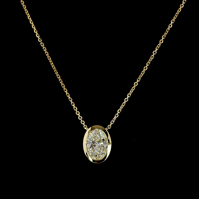 1.53 ct Diamond Pendant — 14k Yellow Gold