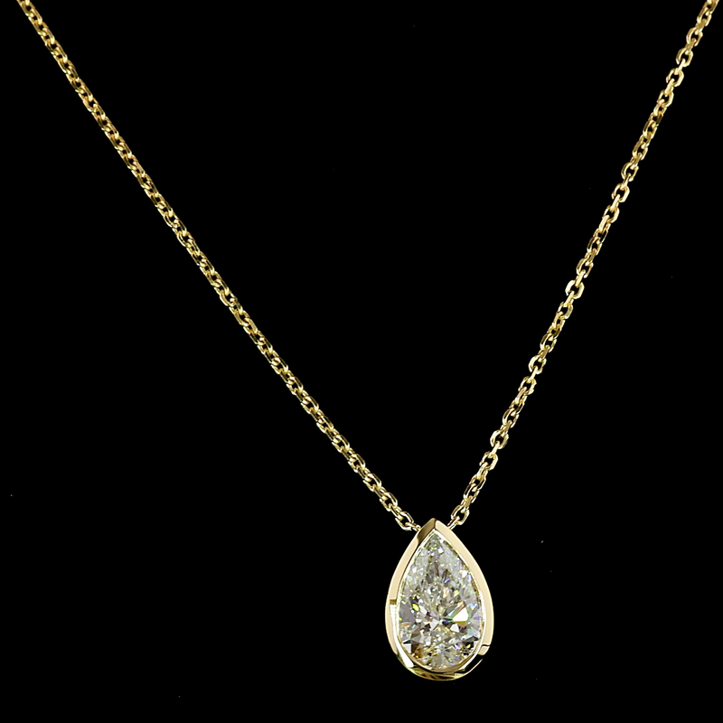 1.55 ct Diamond Pendant — 14k Yellow Gold