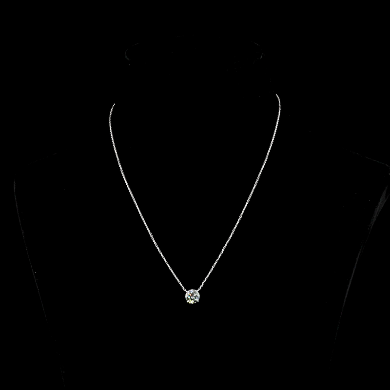 1.56 ct Diamond Pendant — 14k White Gold