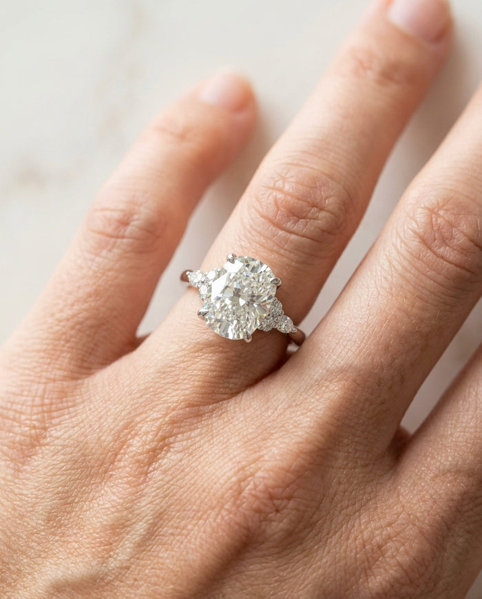 3.36 ct Diamond Ring — 14k White Gold