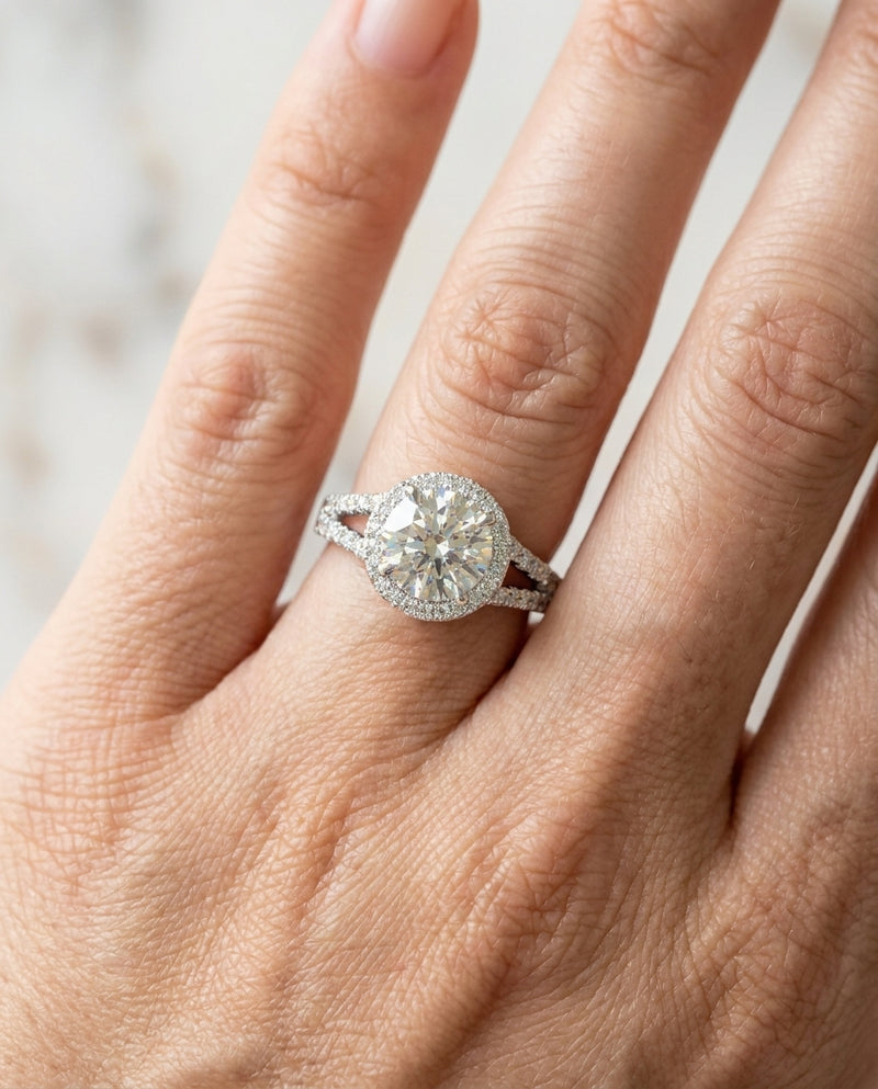 4.91 ct Diamond Ring — 14k White Gold