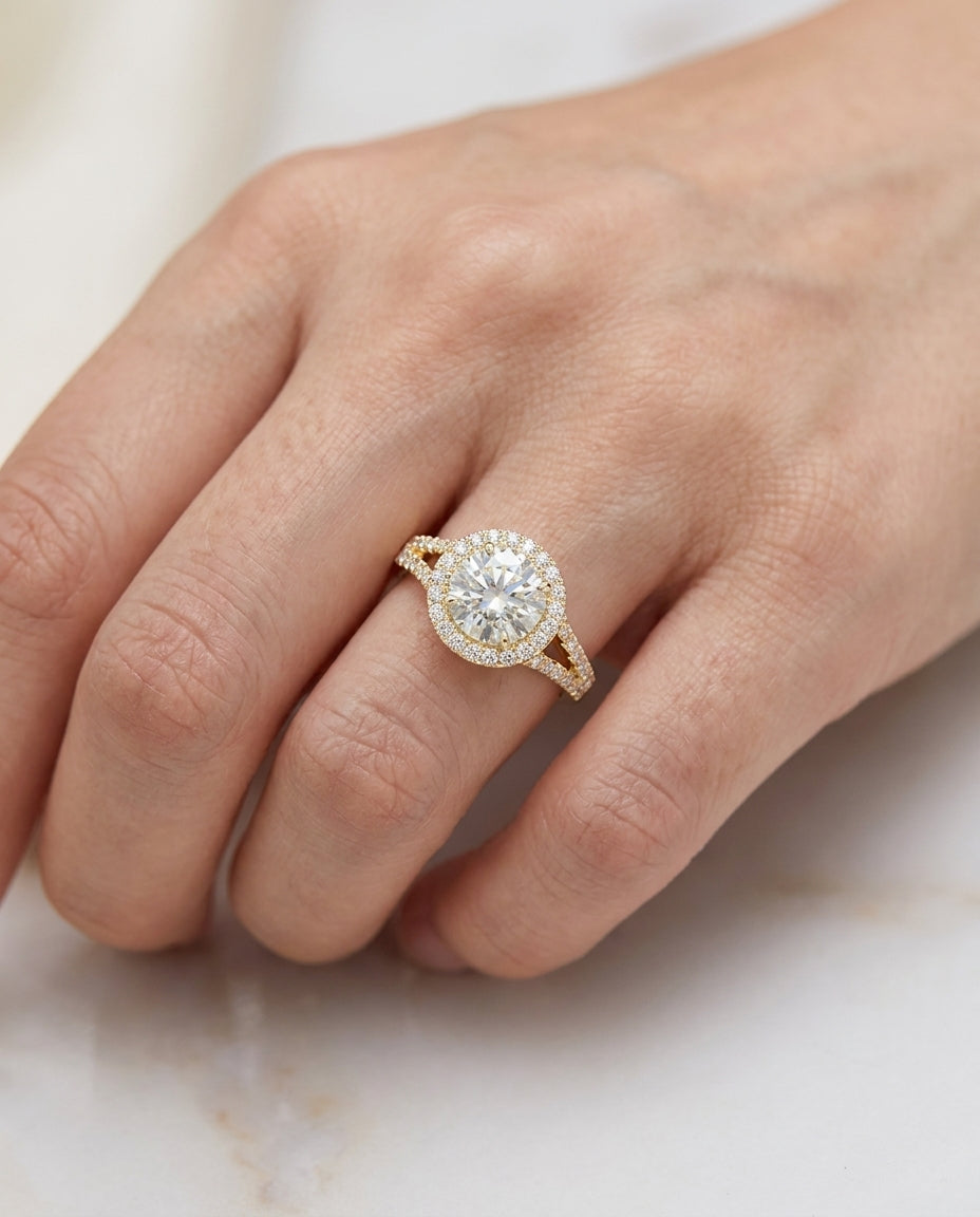 2.59 ct Diamond Ring — 14k Yellow Gold