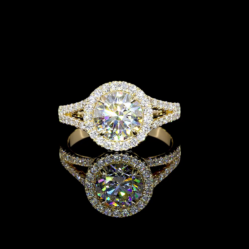 2.59 ct Diamond Ring — 14k Yellow Gold