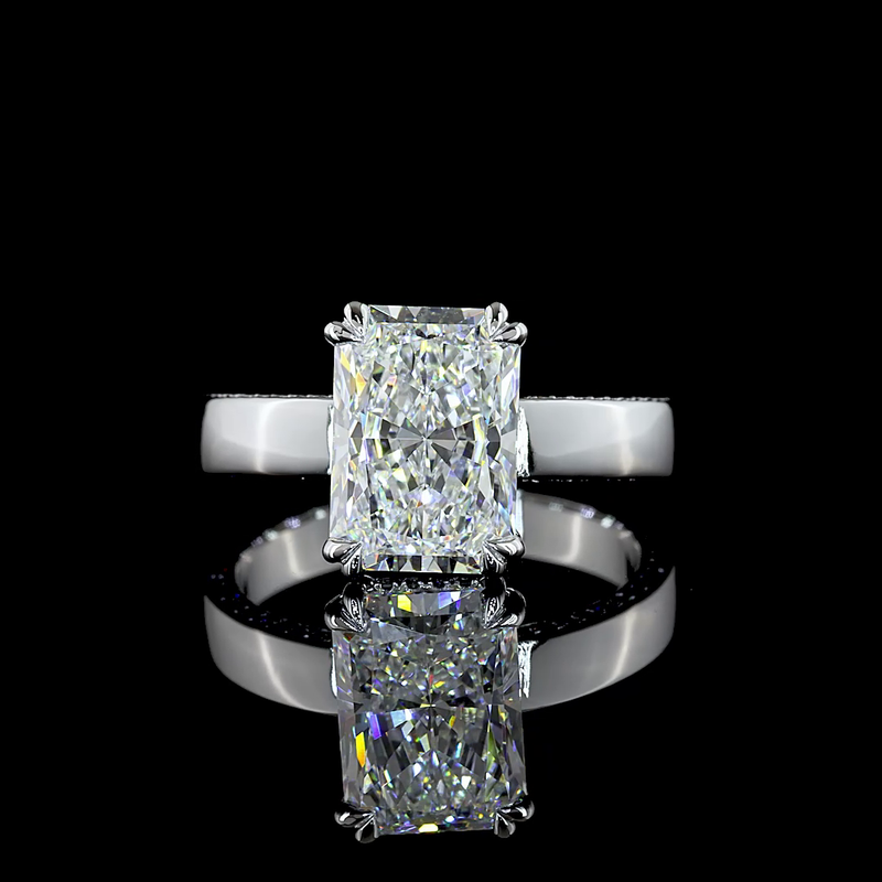 3.94 ct Diamond Ring — 14k White Gold