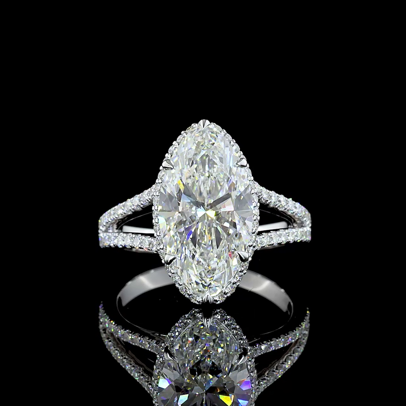 5.18 ct Diamond Ring — 14k White Gold