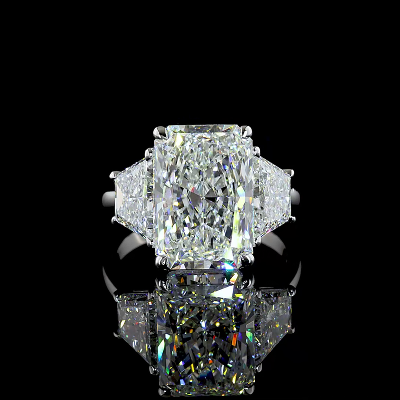 11.31 ct Diamond Three-Stone Ring — 14k White Gold
